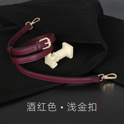 Women Fashion Simple Solid Color Adjustable Thin Shoulder Strap Bag Accessories