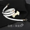 White-Shallow Gold Buckle