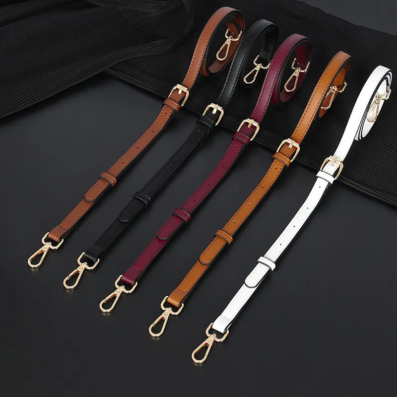 Women Fashion Simple Solid Color Adjustable Thin Shoulder Strap Bag Accessories
