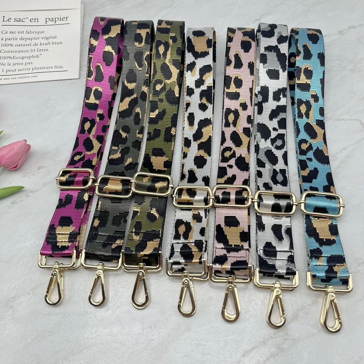 Women Fashion Printed Diy Bag Wide Shoulder Strap Bag Accessories