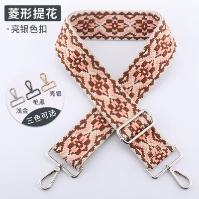 Women Fashion Ethnic Printed Adjustable Wide Shoulder Strap Bag Accessories