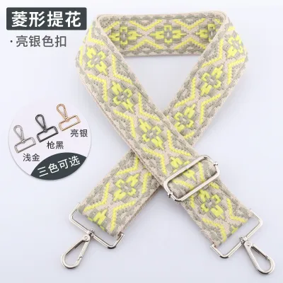 Women Fashion Ethnic Printed Adjustable Wide Shoulder Strap Bag Accessories