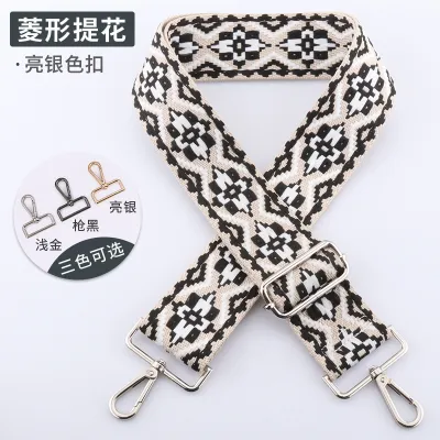 Women Fashion Ethnic Printed Adjustable Wide Shoulder Strap Bag Accessories