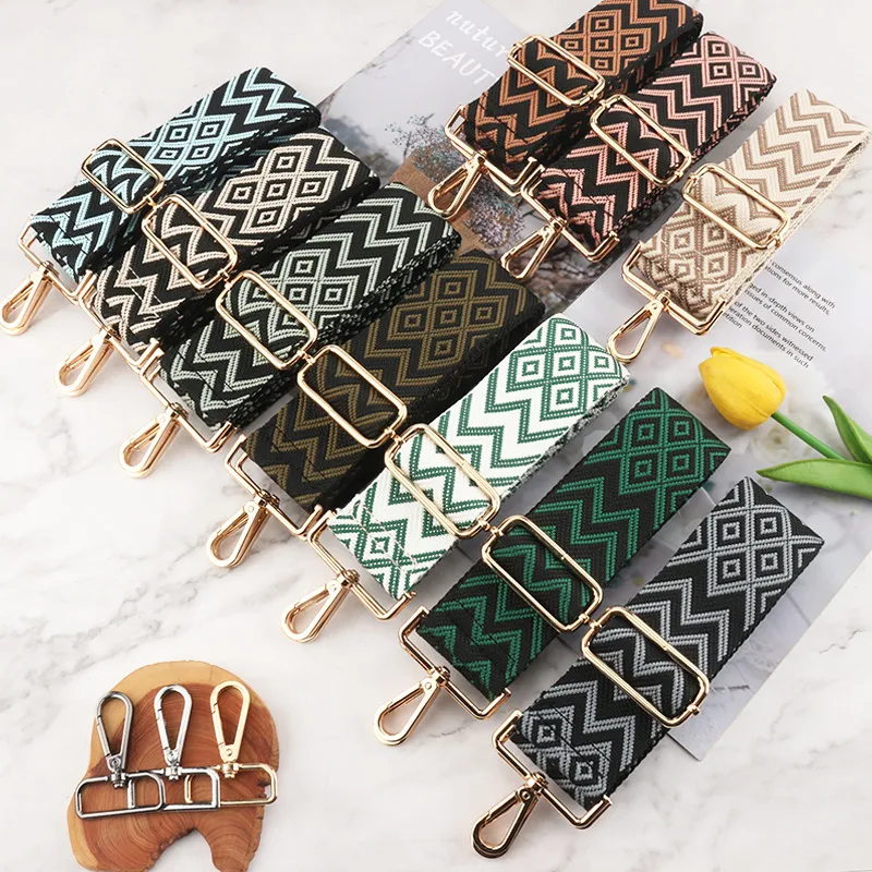 Women Fashion Printed Adjustable Wide Shoulder Strap Bag Accessories