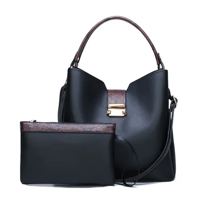 Women Fashion Casual Printed Portable Bucket Handbag Set