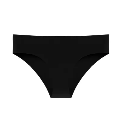 Women Fashion Solid Color Simple Ice Silk Seamless Low Waist Breathable Panties