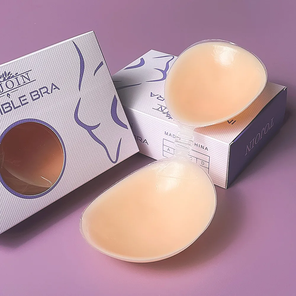 Women Fashion Solid Color Triple Thick Silicone Invisible Nipple Covers