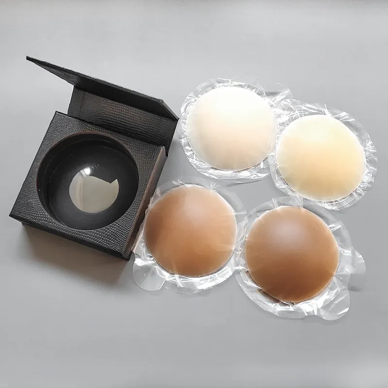 Women Fashion Solid Color Seamless Invisible Silicone Nipple Covers