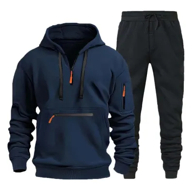 Men Casual Sport Long Sleeve Hoodies Pants Sets