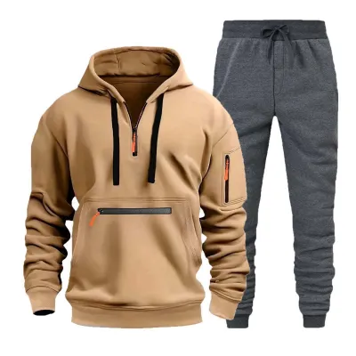 Men Casual Sport Long Sleeve Hoodies Pants Sets