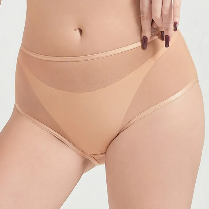 Women Fashion Plus Size Mesh Breathable Lace Underwear