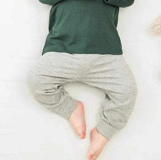 Kids Baby Boys' Fashion Casual Solid Color Bamboo Fiber Long Pants