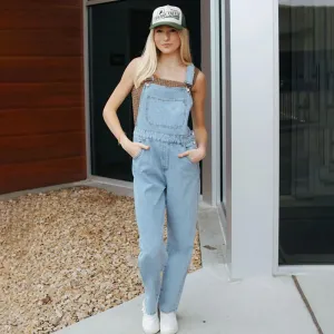 Women Casual Loose Denim Suspenders Overalls