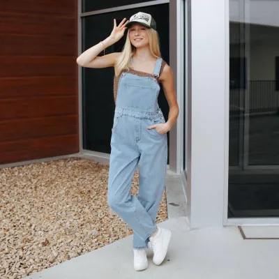 Women Casual Loose Denim Suspenders Overalls