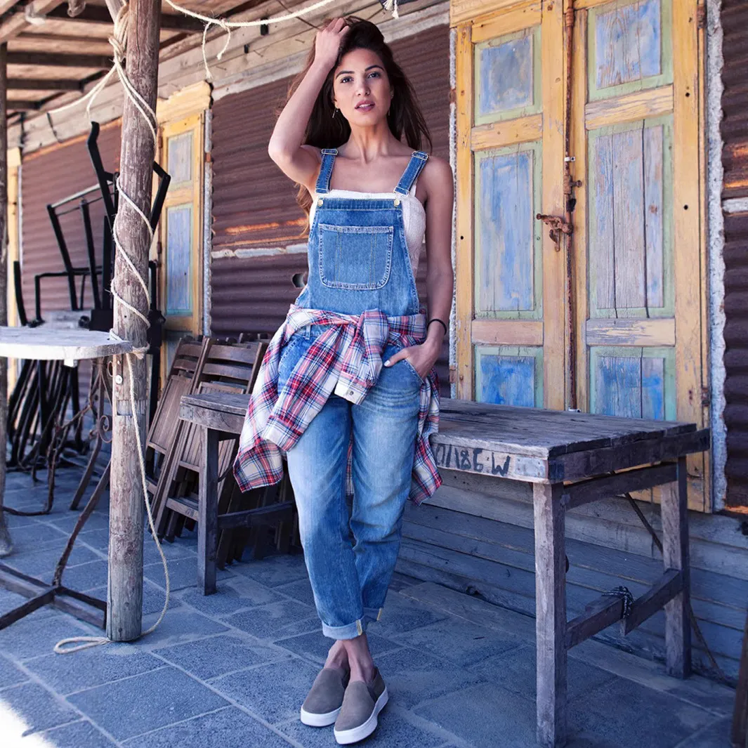 Women Casual Loose Denim Suspenders Overalls