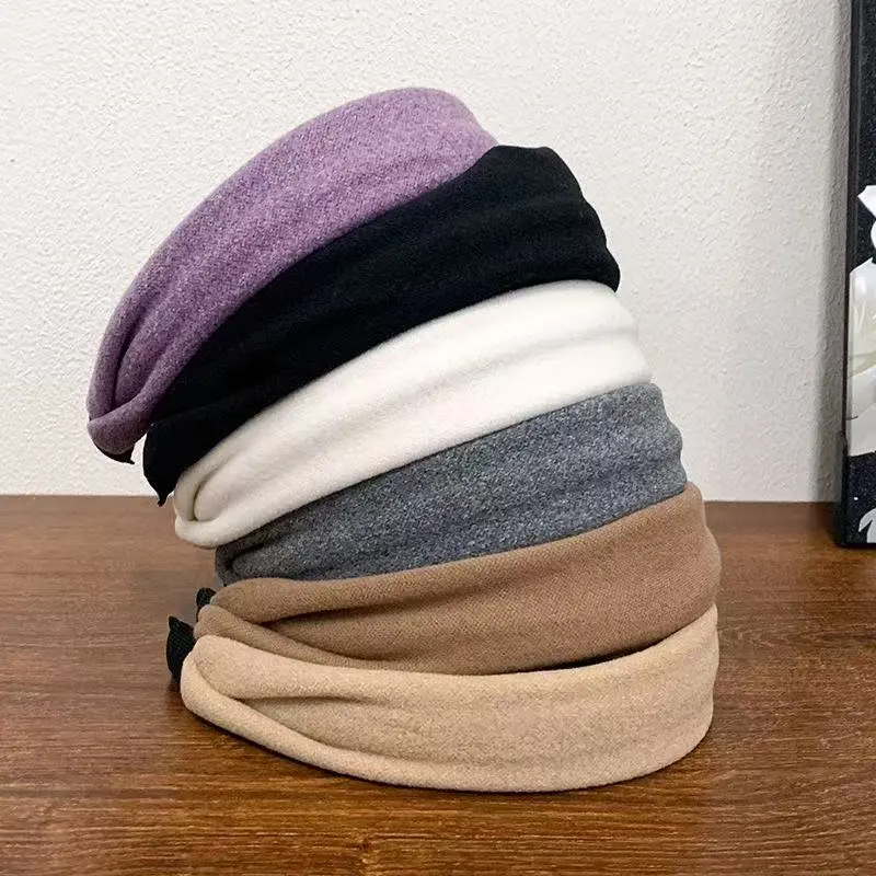 Women's Fashion Velvet Knitted Wide-Brimmed Hairband