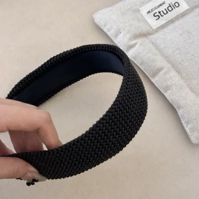 Women's Fashion Solid Color Wide Knitted Wool Headband