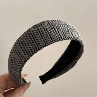 Women's Fashion Solid Color Wide Knitted Wool Headband