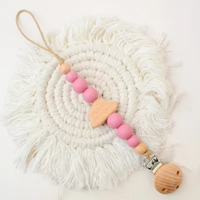 Kids Baby Creative Silicone Woven Cloud Chain Anti-Losing Pacifier Clip