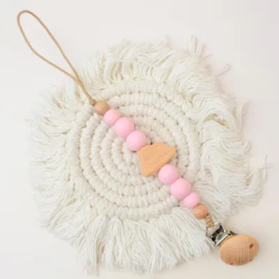 Kids Baby Creative Silicone Woven Cloud Chain Anti-Losing Pacifier Clip
