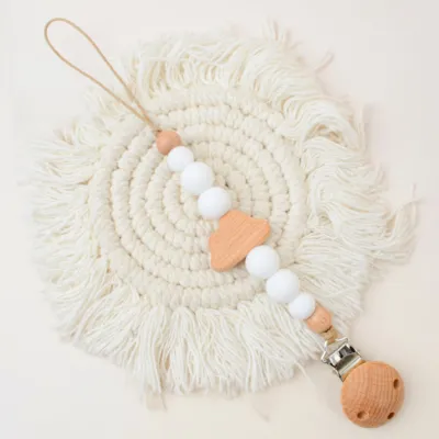 Kids Baby Creative Silicone Woven Cloud Chain Anti-Losing Pacifier Clip