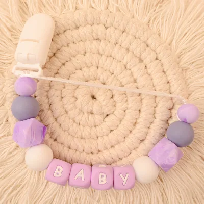 Kids Baby Silicone Letter Anti-Lost Pacifier Clip Chain