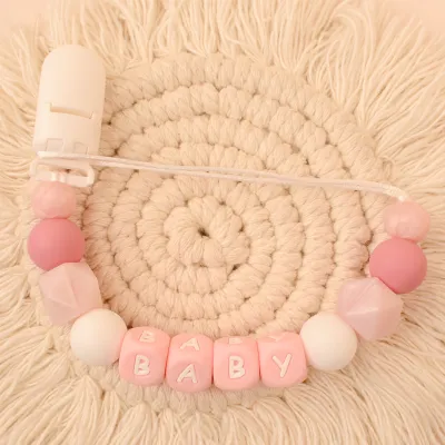 Kids Baby Silicone Letter Anti-Lost Pacifier Clip Chain