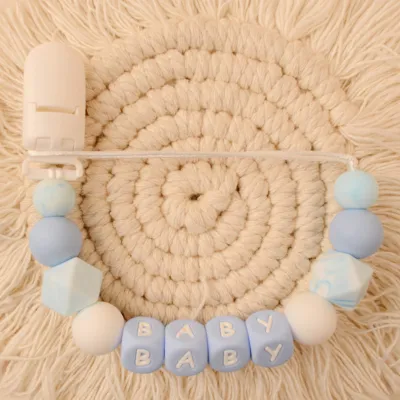Kids Baby Silicone Letter Anti-Lost Pacifier Clip Chain