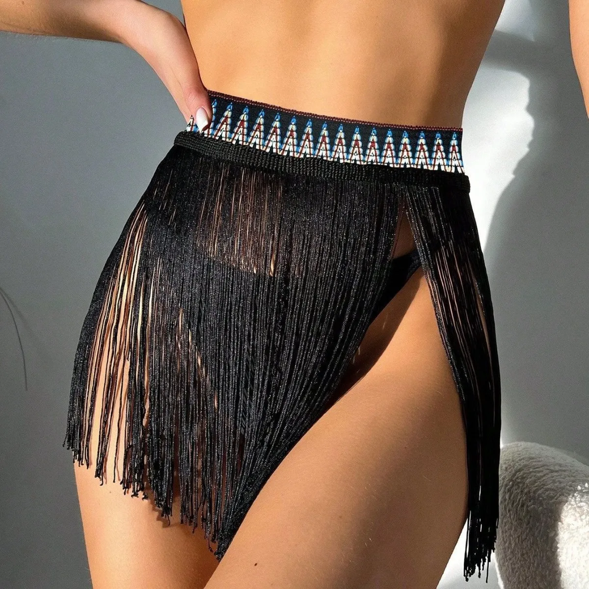 Women Sexy Tassel Skirt Beach Cover Up