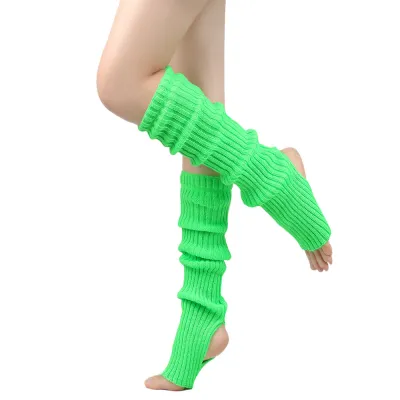 Women's Solid Color Knitted 50cm Yoga Dance Foot Cover Stacked Socks