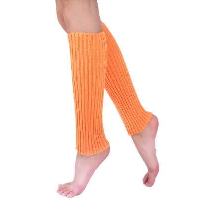 Women's Fashion Casual Solid Color Rib Leg Socks