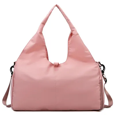 Women Fashion Casual Solid Color Yoga Sports Portable Large Capacity Storage Bag Oxford Cloth