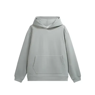 Men Fashion Casual Solid Color Long-Sleeve Fleece Hoodies