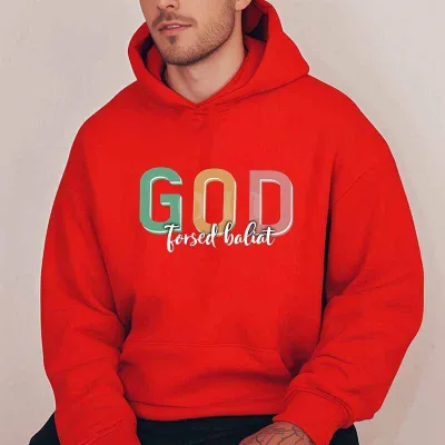 Men's Fashion Casual Letters Printed Long-Sleeve Hoodies
