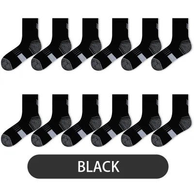 Men Fashion Casual Breathable Solid Color Cotton Sports Socks