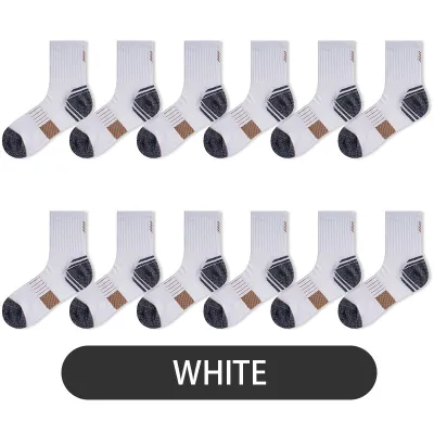 Men Fashion Casual Breathable Solid Color Cotton Sports Socks