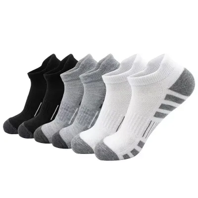 Men Fashion Casual Color Block Non-Slip Basketball Short Socks