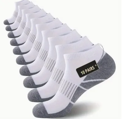 Men Fashion Casual Color Block Non-Slip Basketball Short Socks