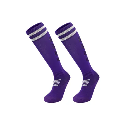 Men's Fashion Color Block Long Anti-Slip Football Sports Socks