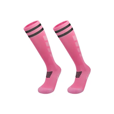 Men's Fashion Color Block Long Anti-Slip Football Sports Socks