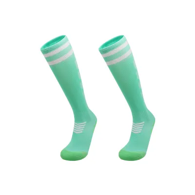 Men's Fashion Color Block Long Anti-Slip Football Sports Socks