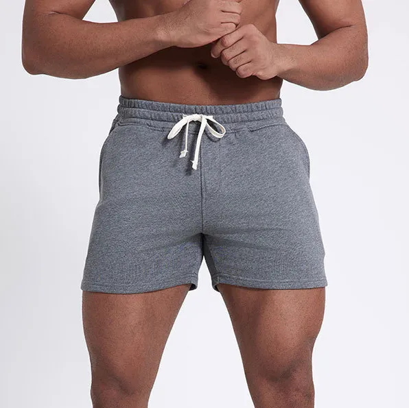 Men's Fashion Casual Simple Solid Color Drawstring Shorts