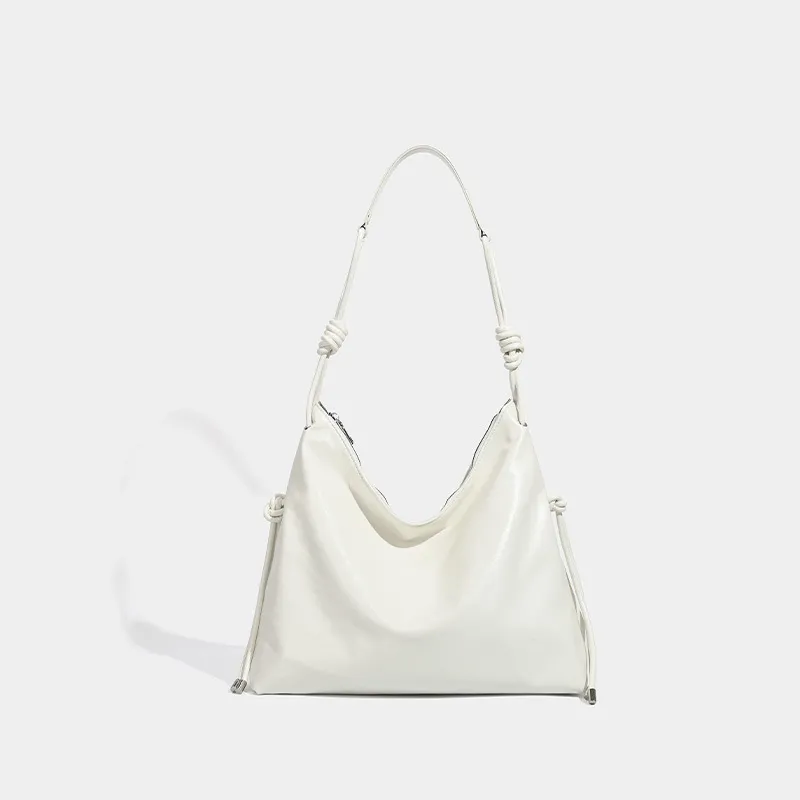 Women Fashion Solid Color Large Capacity Soft PU Leather Shoulder Bag