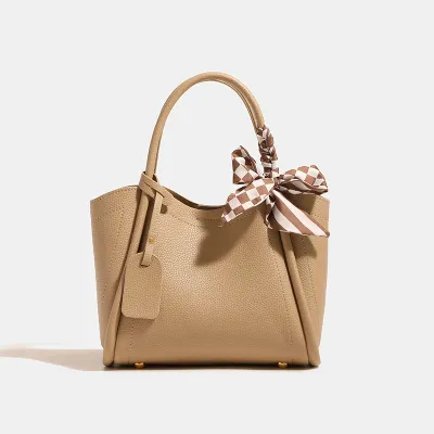 Women Fashion Casual Solid Color Basket PU Handbag