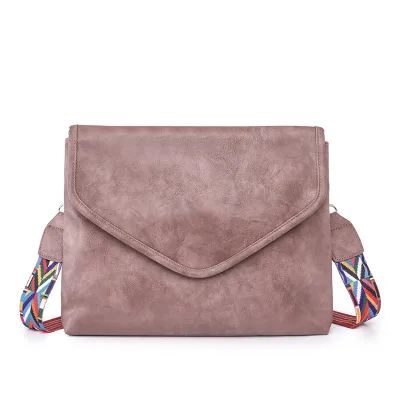 Women Fashion Casual Solid Color Pu Envelope Crossbody Bag