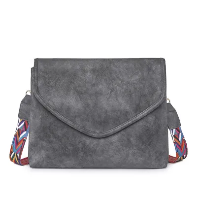 Women Fashion Casual Solid Color Pu Envelope Crossbody Bag