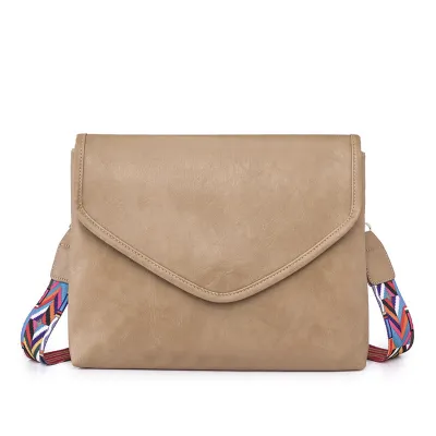Women Fashion Casual Solid Color Pu Envelope Crossbody Bag