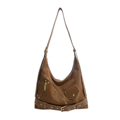 Women Fashion Casual Retro Large Capacity Bucket Shoulder Bag
