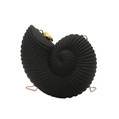 Women Fashion Creative Acrylic Solid Color Shell Shoulder Bag with Latch