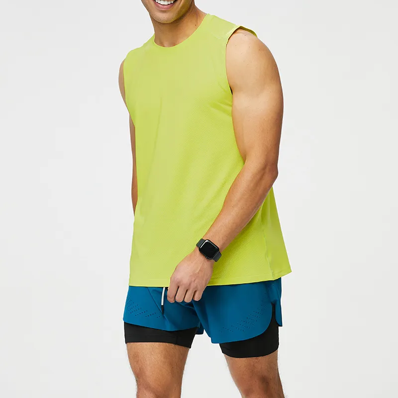 Men Fashion Casual Solid Color Quick-Drying Sports Tank Top